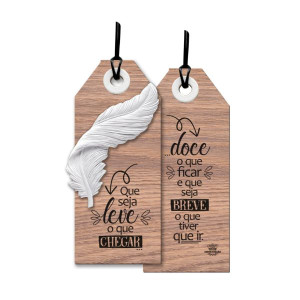 TAG COM APLIQUE QUE SEJA LEVE...MEMÓRIA 18X7,5