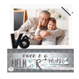 PORTA-RETRATO MADEIRINHA VÔ VOCÊ É O MELHOR ... 17,5X18