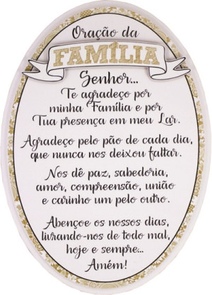 QUADRO ORAÇÃO DA FAMÍLIA... CORUJA OURO 34X23