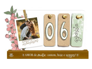 CALENDÁRIO PERMANENTE AMOR DE MÃE...CEREJEIRA 16X25X3,5