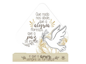 ENFEITE DE MESA COM APLIQUE QUE NADA NOS ABALE 19X18X3,5