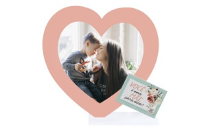 PORTA-RETRATO CORAÇÃO VOCÊ É UMA MÃE PARA MIM 18,5X19,5