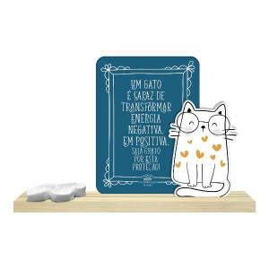 ENFEITE PORTA INCENSO UM GATO... PET CORAÇÃO 1 12X20X4