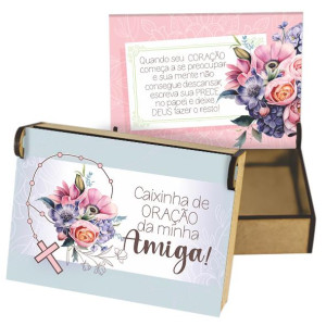 CAIXA PARA ORAÇÃO ARTICULADA CAIXINHA DE ORAÇÃO AMIGA...BORBOLETA 7,5X10,5X3,5