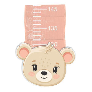RÉGUA DE CRESCIMENTO BABY URSO ROSA 118X13