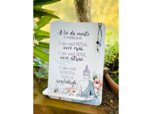 ENFEITE DE MESA COM ENCAIXE A LEI DA MENTE...BENÇÃO 24X19