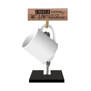 SUPORTE PARA CANECA ESPECIAL DE UMA VÓ...MEMÓRIA(não acompanha caneca) 24x10x10