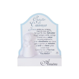 MADEIRINHA ORAÇÃO DA CRIANÇA AZUL 19,5X16,5