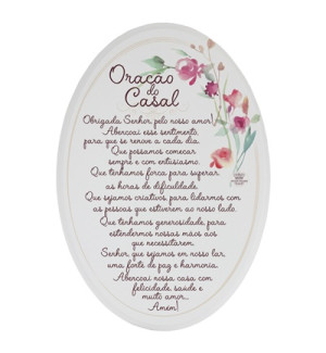 QUADRO ORAÇÃO DO CASAL...BRANCO ESPECIAL 34X23