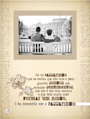 PORTA-RETRATO FOI UM PASSARINHO 25X19