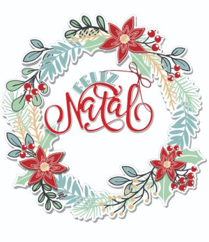 GUIRLANDA FELIZ NATAL 28X28