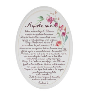 QUADRO SALMO 91...BRANCO ESPECIAL 34X23