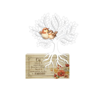 PLACA DE MESA VÓ VOCÊ É SOMBRA, FRUTO...PASSARINHO 20X17