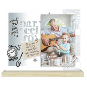 PORTA-RETRATO COM ELÁSTICO COM BASE AVÔ PARCEIRO DE TODAS AS HORAS ... 18,5X23