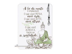 ENFEITE DE MESA COM ENCAIXE A LEI DA MENTE...BENÇÃO VERDE 24X19