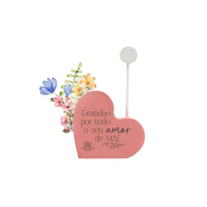 PLACA DE MESA COM PORTA RECADO GRATIDÃO POR TODO...MÃE...BORBOLETA 13X11X3