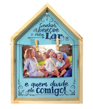 PORTA-RETRATO CASINHA SENHOR ABENÇOE O MEU LAR...30X21