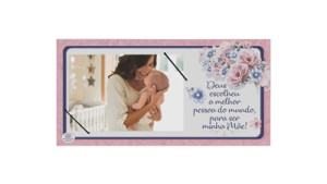 PORTA-RETRATO COM ELÁSTICO DEUS ESCOLHEU A MELHOR...14,5X29