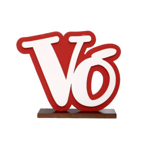 PALAVRA DE MESA DUPLA COM BASE VÓ 11X13