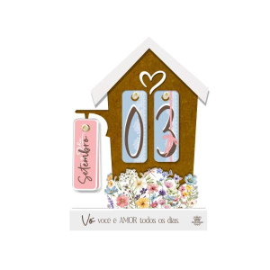 CALENDÁRIO PERMANENTE VÓ VOCÊ É AMOR...BORBOLETA 24X17X4,5