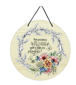 QUADRO COM APLIQUE QUE POSSAMOS FLORIR...CELEBRAÇÃO 18X18