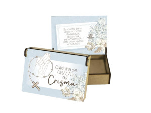CAIXA PARA ORAÇÃO ARTICULADA CAIXINHA DE ORAÇÃO CRISMA 7,5X10,5X3,5
