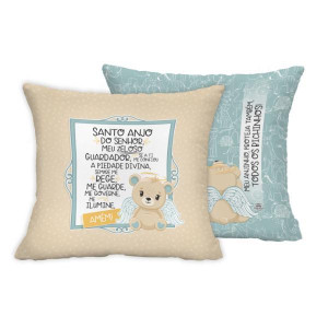 ALMOFADA BABY URSO AZUL 22X24,5
