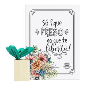 ENFEITE DE MESA COM APLIQUE SÓ FIQUE PRESO AO QUE...CELEBRAÇÃO 13X14X5