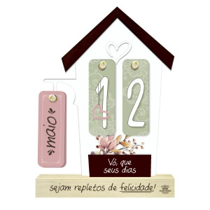 CALENDÁRIO PERMANENTE VÓ, QUE SEUS DIAS...FLORESCER 24X17X4,5