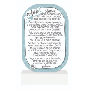 MADEIRINHA ORAÇÃO DO AVÔ...VERDE 20X12