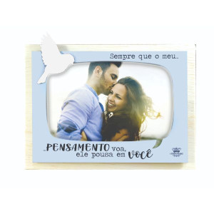 PORTA-RETRATO RECORTADO SEMPRE QUE O MEU PENSAMENTO... 15X20