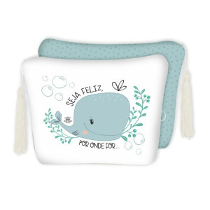 NECESSAIRE BALEIA SEJA FELIZ...ZOO 16X20