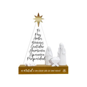 ENFEITE DE MESA COM APLIQUE E PORTA VELA NO NATAL...23,5X18X6