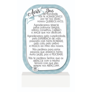 MADEIRINHA ORAÇÃO DOS AVÓS...VERDE 20X12