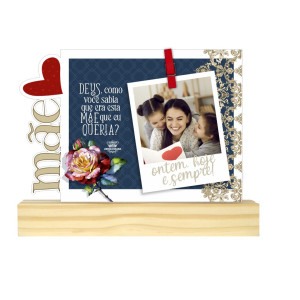 PORTA-RETRATO RECORTADO MÃE...ROSA ARABESCO 16X21