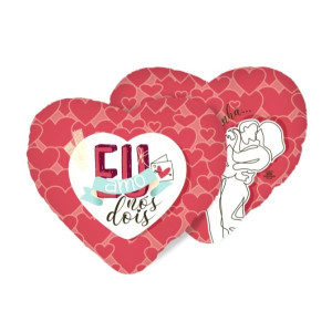 ALMOFADA CORAÇÃO EU AMO NÓS DOIS...29X25