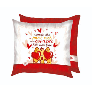 ALMOFADA QUANDO OLHO PARA VOCÊ 22X24,5