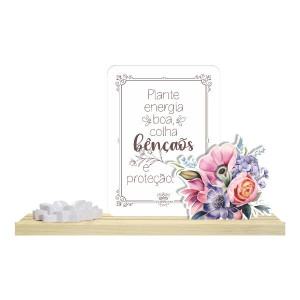 ENFEITE DE MESA COM PORTA INCENSO PLANTE ENERGIA... BORBOLETA 1 12X20