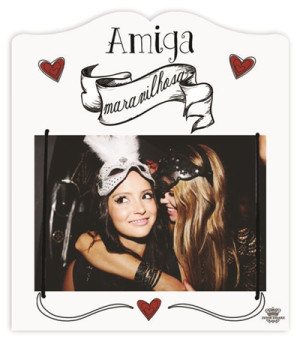 PORTA-RETRATO COM ELÁSTICO AMIGA 20,5X18
