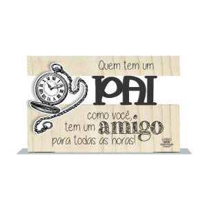 ENFEITE DE MESA COM APLIQUE PAI ... AMIGO PARA TODAS HORAS ...11X18