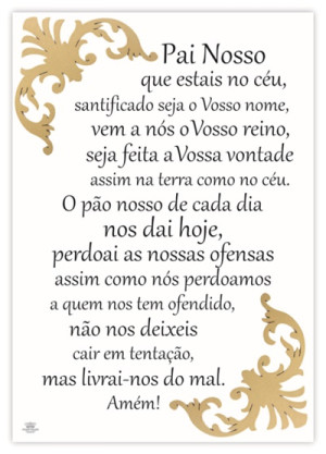 QUADRO PAI NOSSO... REAL 39X27,5