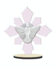 ENFEITE DE MESA RECORTADO ESPÍRITO SANTO ROSA 12X11,5