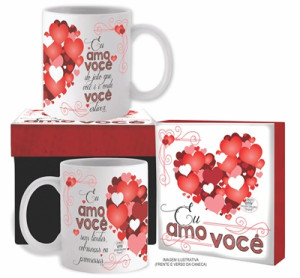 CANECA CERÂMICA EU AMO VOCÊ DO JEITO QUE VOCÊ É 