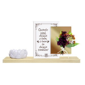 ENFEITE DE MESA COM PORTA INCENSO QUANDO VOCÊ... FLORESCER 1 20X12