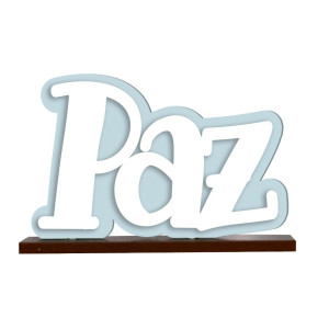 PALAVRA DE MESA DUPLA COM BASE PAZ 10X15