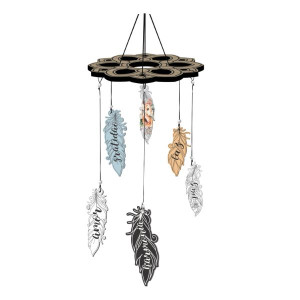 MÓBILE DE PAREDE COM APLIQUES AMOR, PAZ...BENÇÃO 16X16