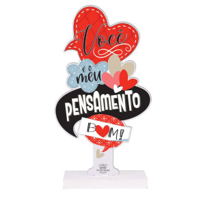 ENFEITE DE MESA RECORTADO VOCÊ É O MEU PENSAMENTO...19X10