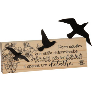 PLACA DE MESA CRU COM APLIQUE PARA AQUELES QUE ESTÃO DETERMINADOS...13X24