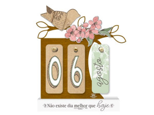 CALENDÁRIO PERMANENTE GALHO NÃO EXISTE DIA MELHOR QUE HOJE...CEREJEIRA 23,5x20
