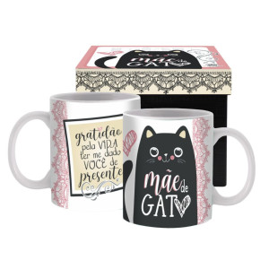 CANECA CERÂMICA MÃE DE GATO